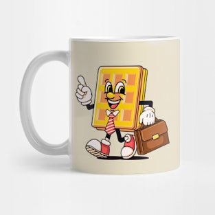 Waffle goes to office cartoon mascot Mug